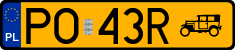 License plates of Poland, Oldtimers