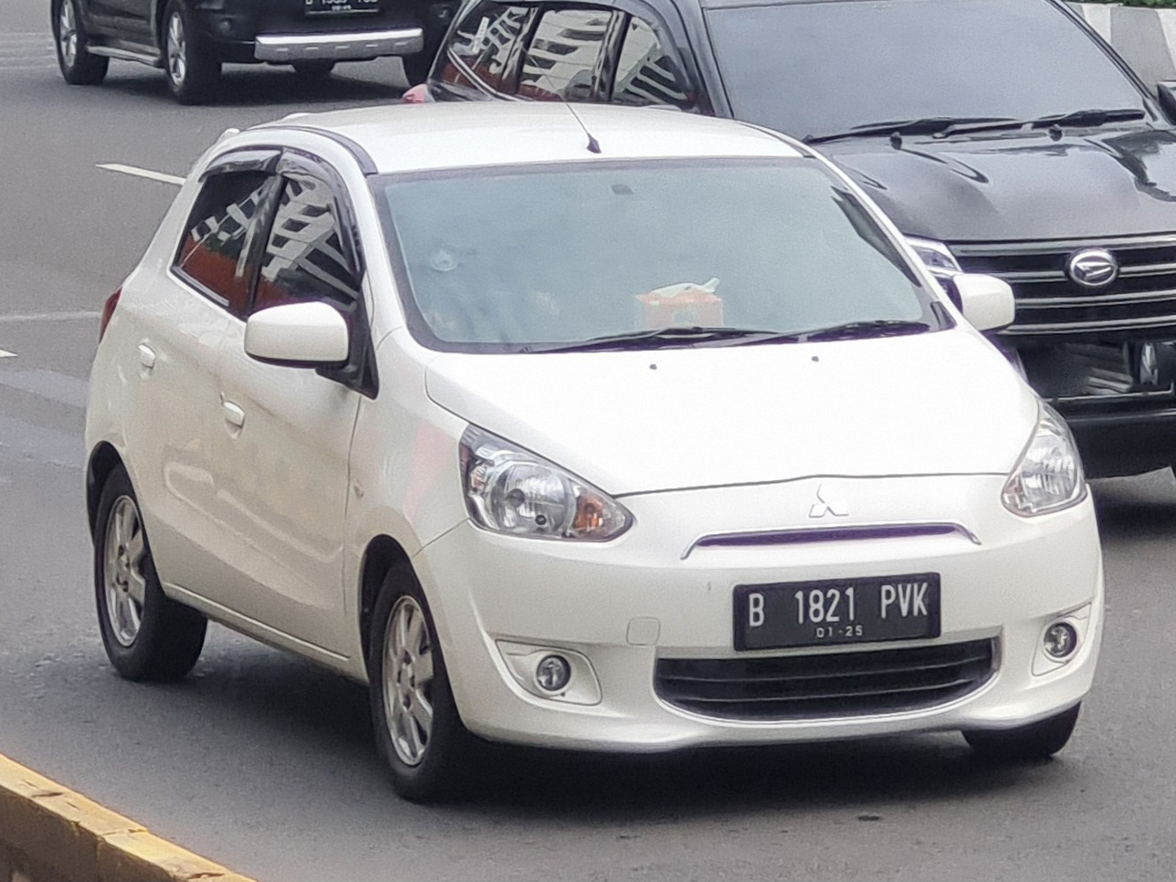 B 1821 PVK, Mitsubishi Mirage 6th gen Hatch (A00/LA), 2012–2016