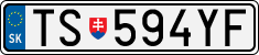 License plate of Slovakia, Cars