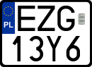 License plates of Poland, Regular car plates