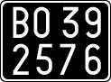 License plate of Italy, Cars (1927 year series)