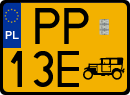 License plates of Poland, Oldtimers