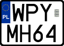 License plates of Poland, Special vehicles and motorcycles