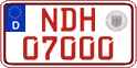 German license plate, Red license plates