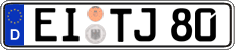 German license plate, Regular plates