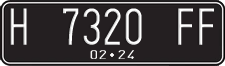 License plate of Indonesia, Regular plates