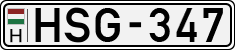 license plates of Hungary, Cars (1990)