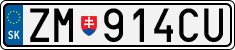 License plate of Slovakia, Cars
