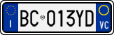 License plate of Italy, Cars (1994 year series)