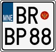 License plate of Montenegro, Motorcycles