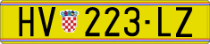 License plate of Croatia, Military