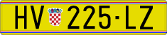 License plate of Croatia, Military