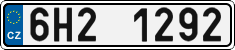 License plate of the Czech Republic, Cars (2001)