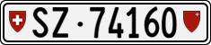 License plate of Switzerland, Cars