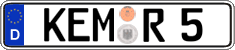 German license plate, Regular plates