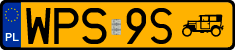 License plates of Poland, Oldtimers