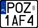 License plates of Poland, Special vehicles and motorcycles