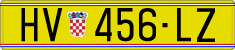 License plate of Croatia, Military