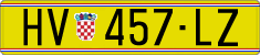 License plate of Croatia, Military