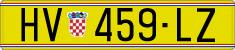 License plate of Croatia, Military