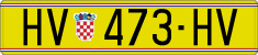 License plate of Croatia, Military