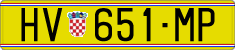 License plate of Croatia, Military