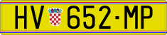 License plate of Croatia, Military
