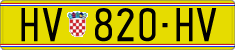 License plate of Croatia, Military