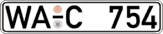 German license plate, Regular plates