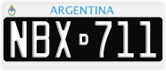 License plate of Argentina, Cars (1995, ABC 123)