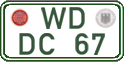 German license plate, Regular plates