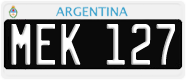 License plate of Argentina, Cars (1995, ABC 123)