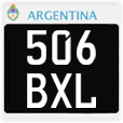 License plate of Argentina, Motorcycles (1995, 123 ABC)