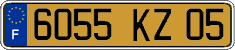 French license plate, FNI