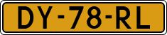 License plate of the Netherlands, Cars