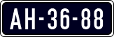License plate of the Netherlands, Imported oldtimers (cars)