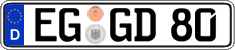 German license plate, Regular plates