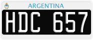 License plate of Argentina, Cars (1995, ABC 123)