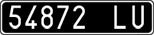 License plate of Italy, Cars (1927 year series)