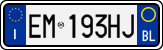 Нумар Італіі, Аўтамабілі (стандарт 1994 г.)
