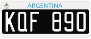 License plate of Argentina, Cars (1995, ABC 123)