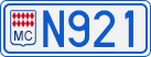 License plate of Monaco, Cars