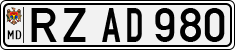 License plate of Moldova, Cars (1992)