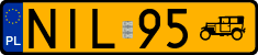 License plates of Poland, Oldtimers
