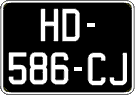 French license plate, SIV (oldtimers)