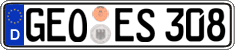 German license plate, Regular plates