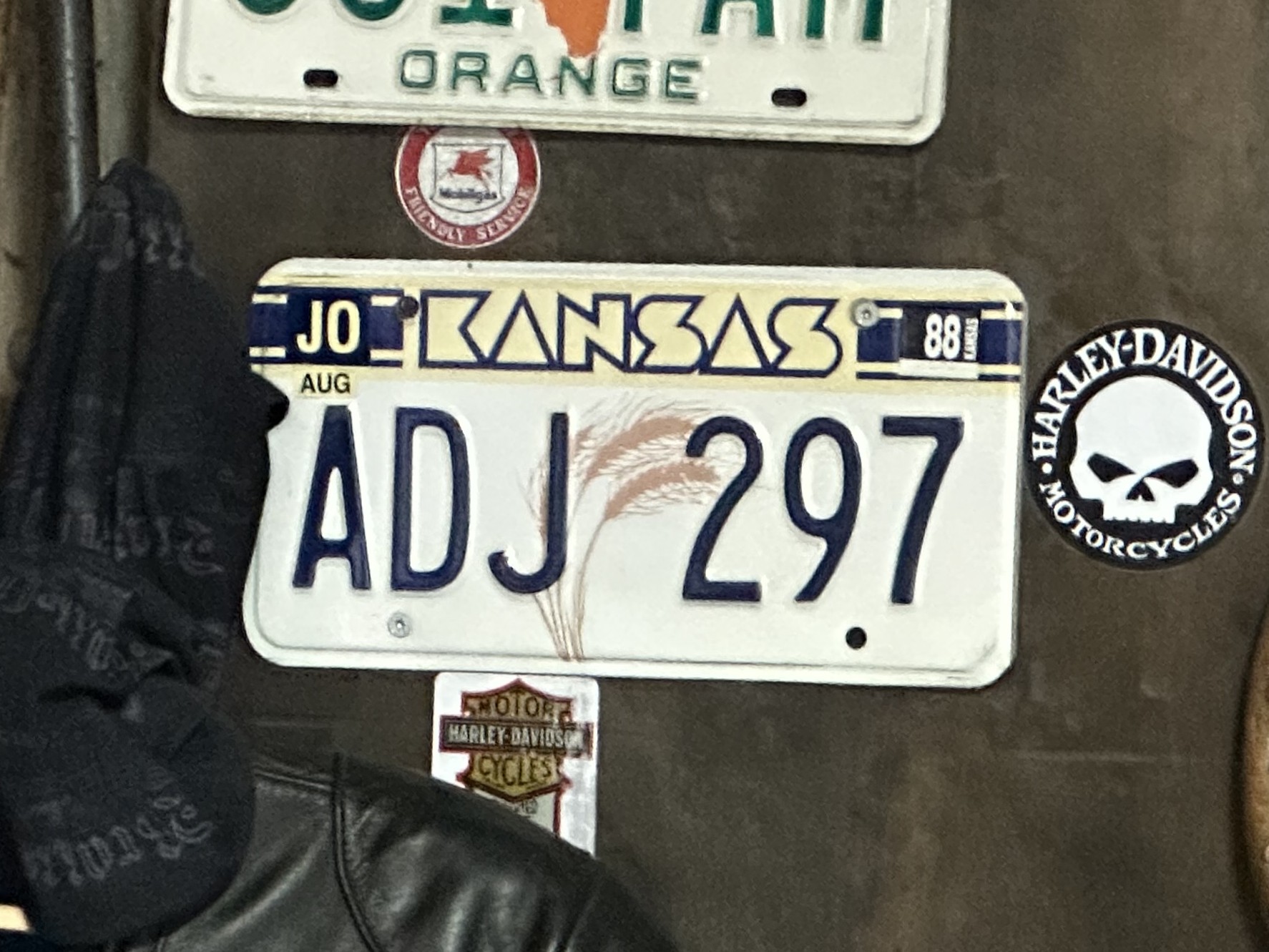 ADJ 297, License plate without vehicle 