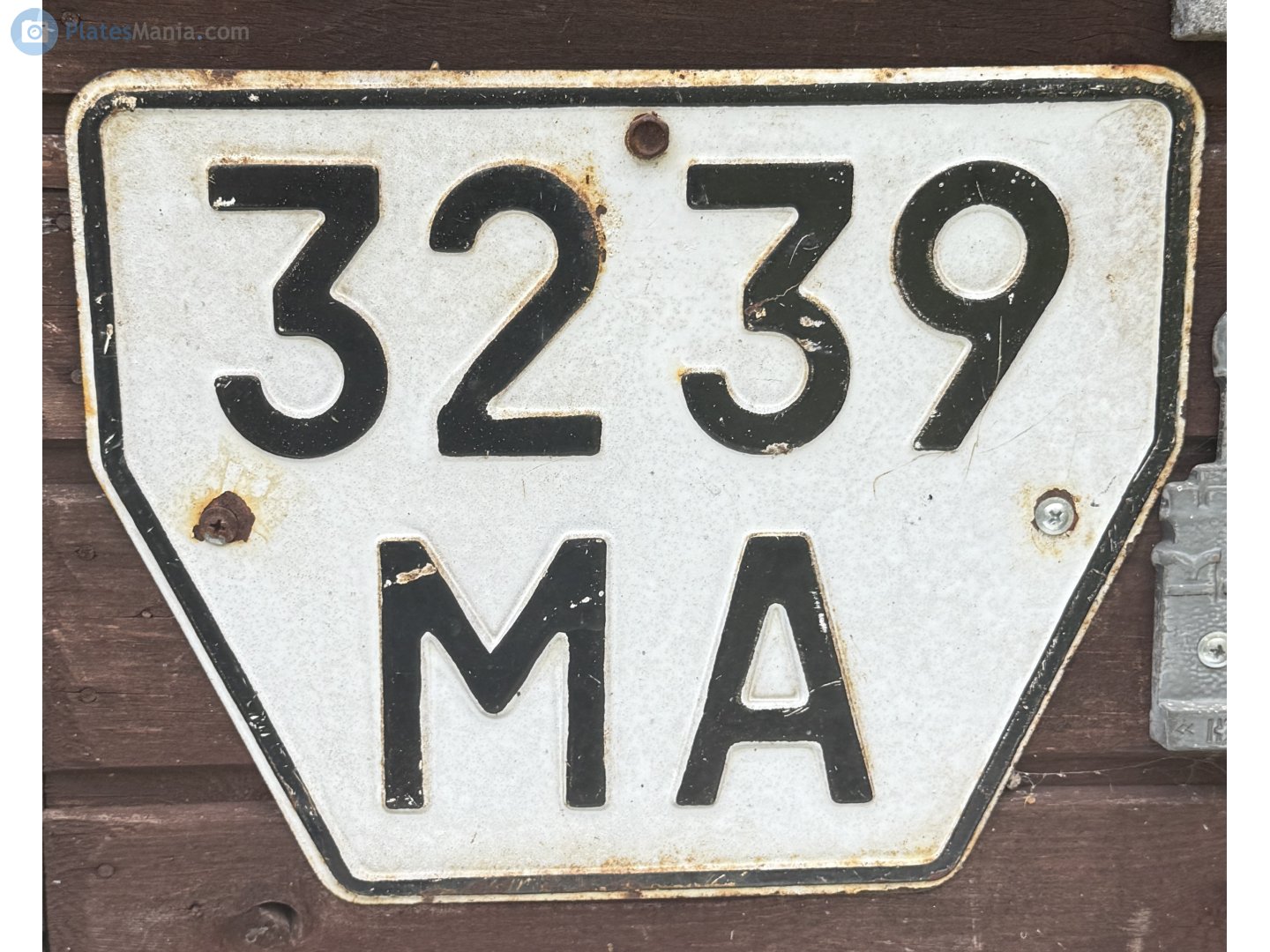 3239 МА, License plate without vehicle 
