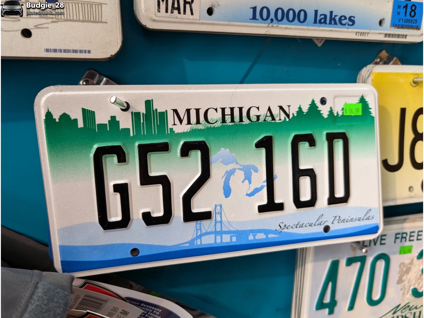 G52 16D, License plate without vehicle 