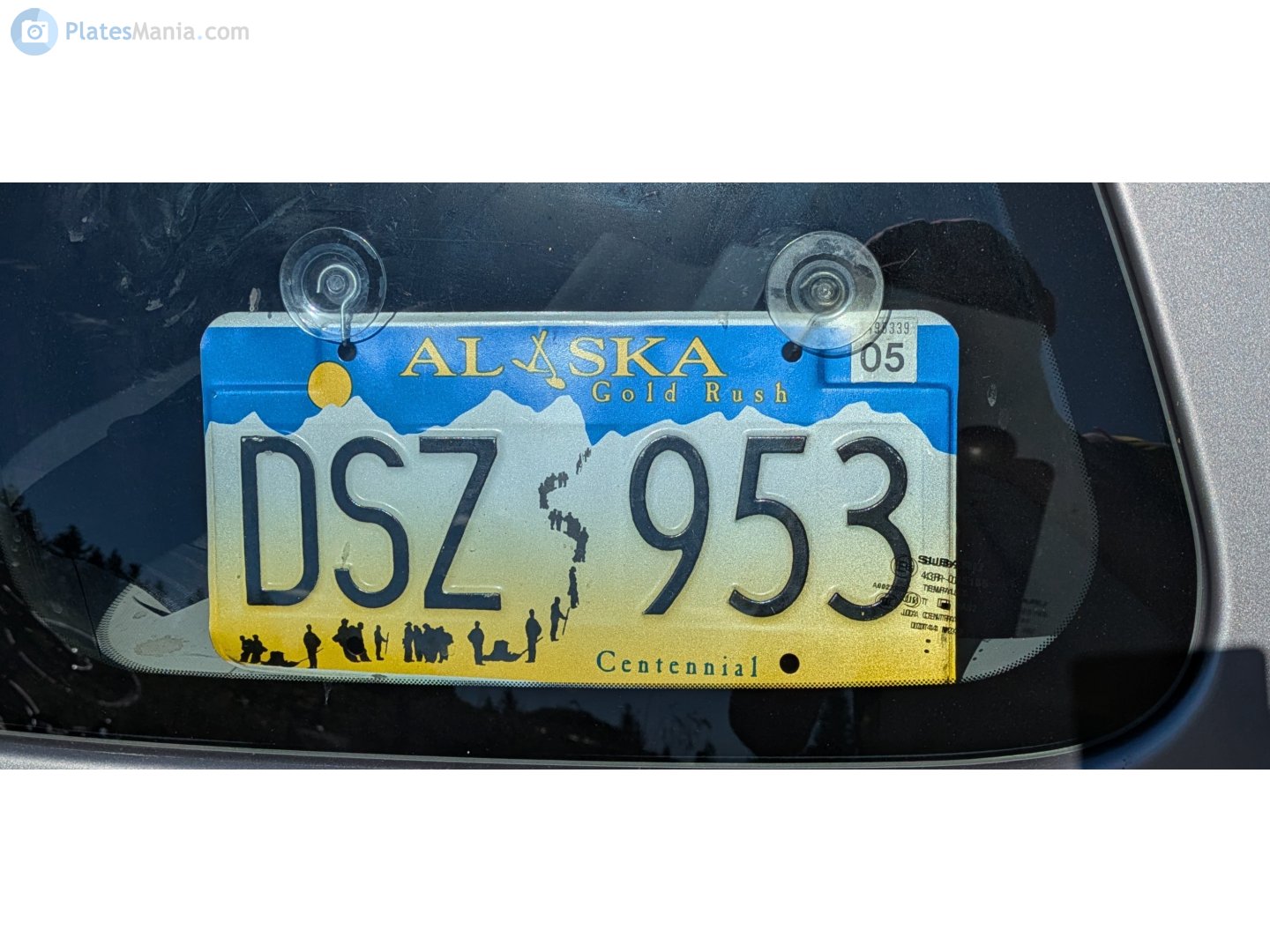 DSZ 953, License plate without vehicle 